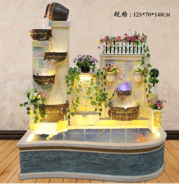 大型欧式流水喷泉鱼池 庭院阳台家居装饰摆设 别墅酒店户外造景