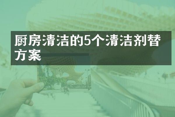 厨房清洁的5个清洁剂替代方案