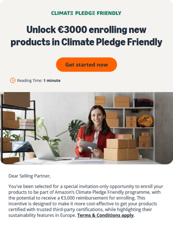亚马逊气候友好计划CPF:现在加入,赢黑五流量!
