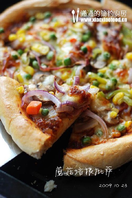 新玩具使用报告——蘑菇培根批萨