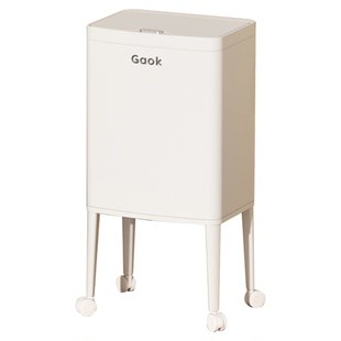 GAOK【好物推荐】弹盖加高垃圾桶可移动免弯腰带轮厨房大容量