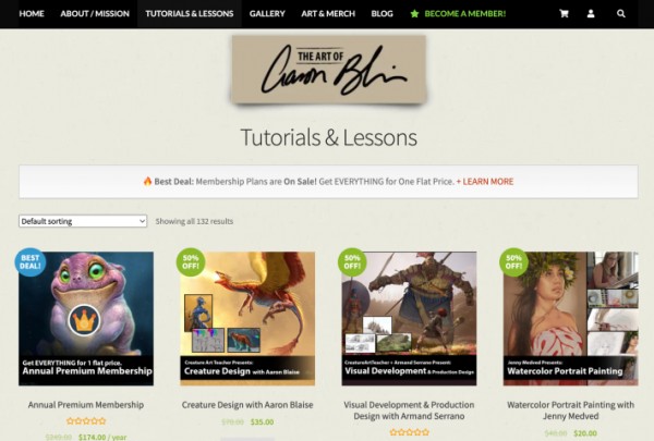 在线美术课：Aaron Blaise 美术课程