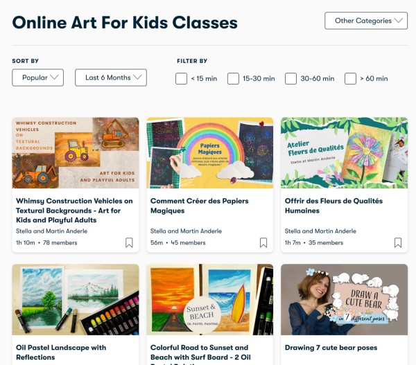 在线美术课：Skillshare 儿童美术课