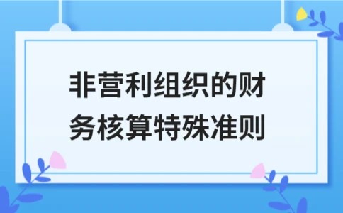 非营利组织的财务核算特殊准则
