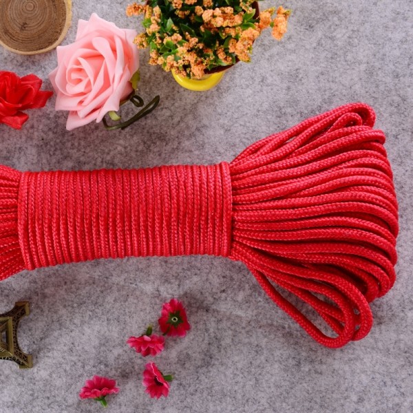 耐磨彩色编织绳装饰捆绑绳拉力尼龙绳晾衣绳窗帘绳绳子