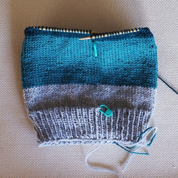 我开始收针的长度