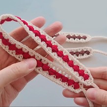精致美丽钩针装饰带编织视频教程