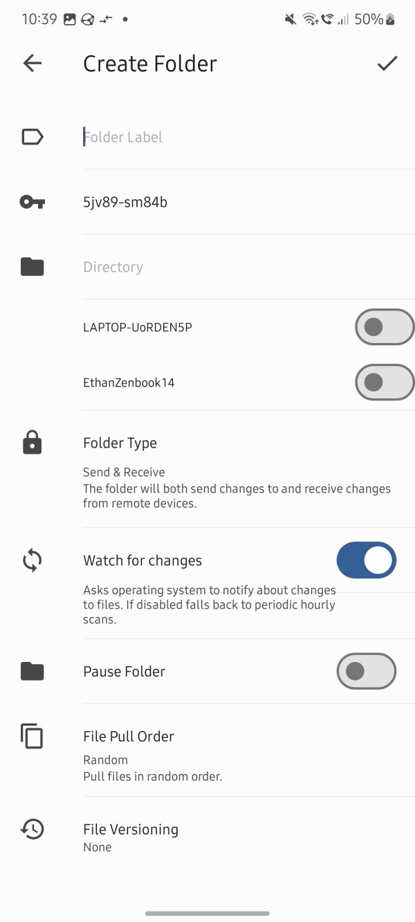 文件夹创建配置