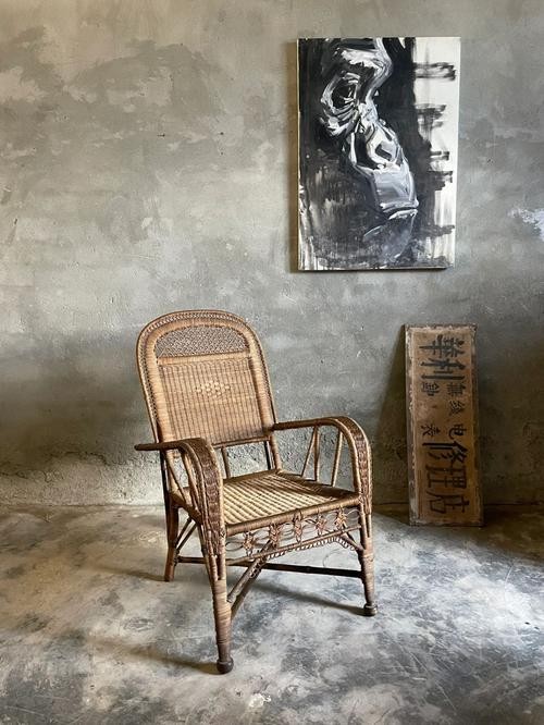 老家具vintage|供销社时期海派藤编老藤椅