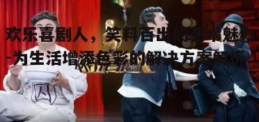 三、欢乐喜剧人为观众带来的价值