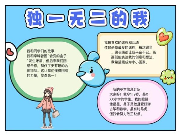 小学生个人介绍手抄报