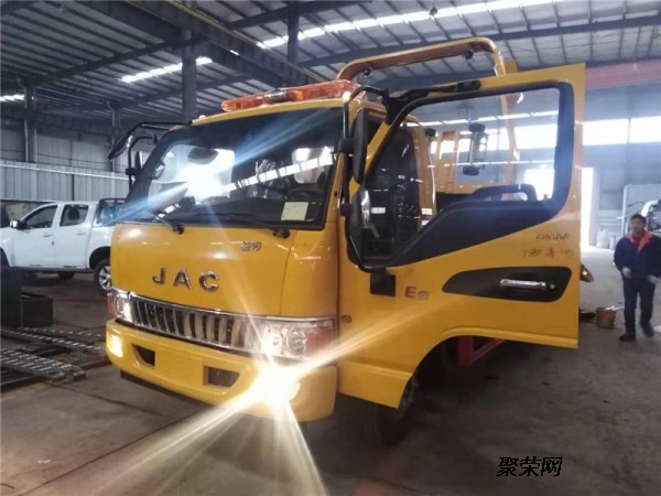 高速公路紧急救援车江淮俊铃蓝牌一拖二清障车出厂价