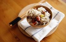 洋芋腊肉焖花米