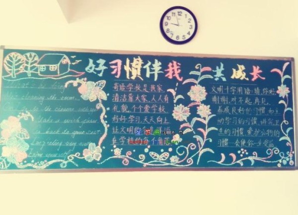习惯养成专题黑板报