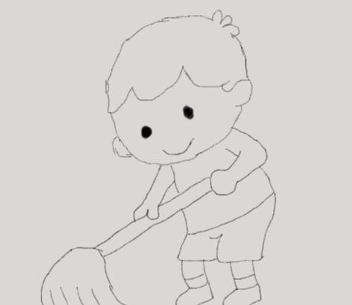 简笔画爱劳动的小朋友是怎么画的