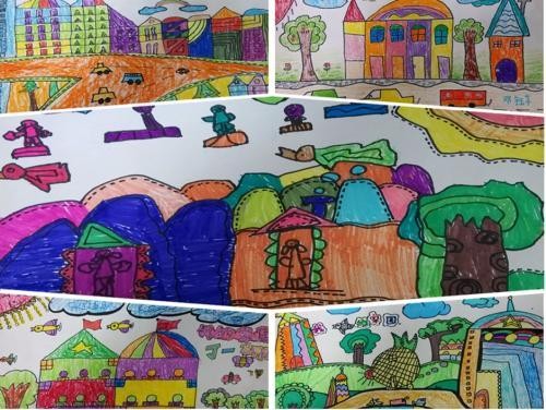 我的美丽学校绘画简笔画