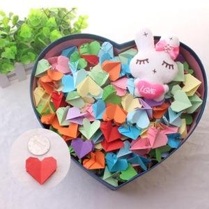 包邮爱心折纸成品手工双面彩色桃心形叠纸成品生日礼物送情侣女友