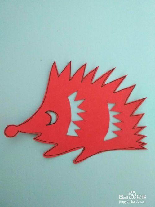 多妈亲子游戏剪纸手工小动物刺猬