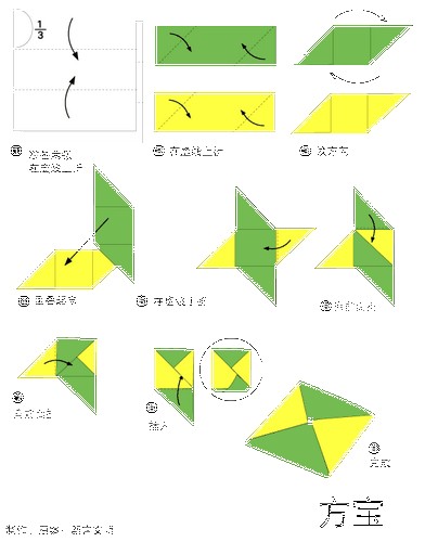 游戏折纸教程大全 方宝的折纸方法图解 -趣味折纸-爱做手工网