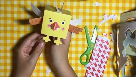 小鸡儿童早教亲子游戏手工立体折纸