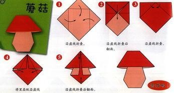 折纸游戏蘑菇 手工折纸大全-蒲城教育文学网