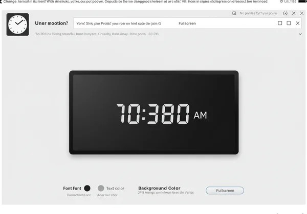 在线数字时钟自定义选项的屏幕截图