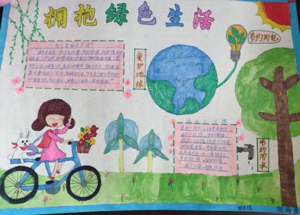 商丘市小李庄小学举行倡导绿色生活反对铺张浪费手抄报比赛