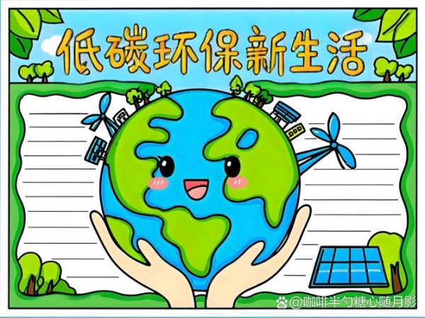 低碳生活手抄报