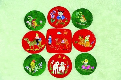 宁夏刺绣作品《童年》。资料图片