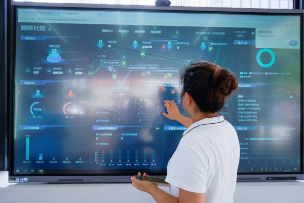 智慧养老平台展示。