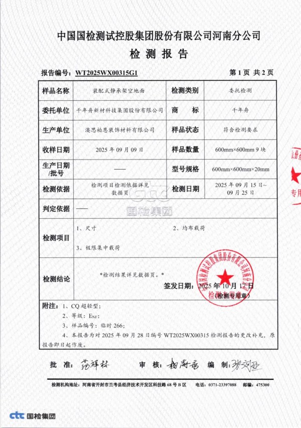 恒久静音·环保安心丨千年舟装配式静承架空地面全新来袭