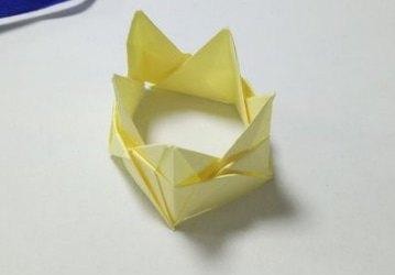 小皇冠篮折纸教程 手工折纸大全-蒲城教育文学网