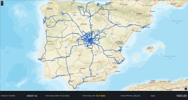 TeslaMate总驾驶轨迹地图