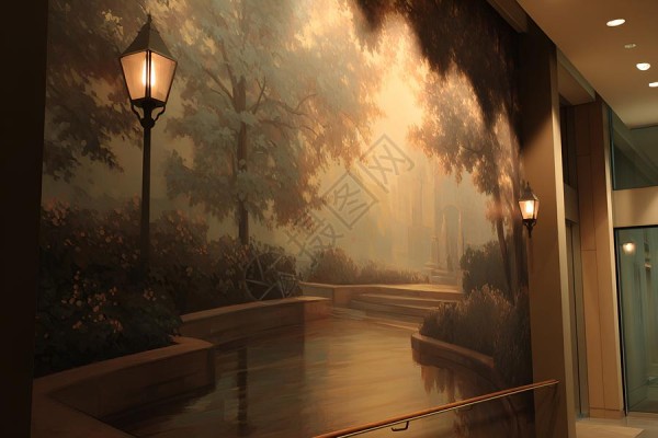 卡通书房挂画房间里的挂画背景