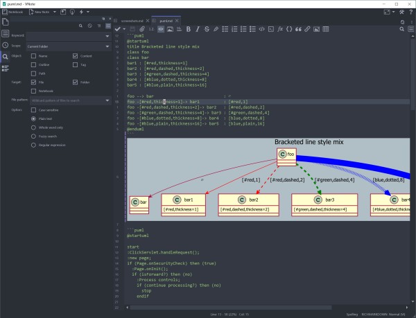 VNote主界面布局