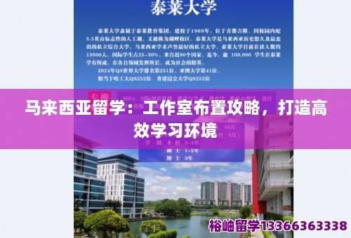 马来西亚留学:工作室布置攻略,打造高效学习环境 第1张