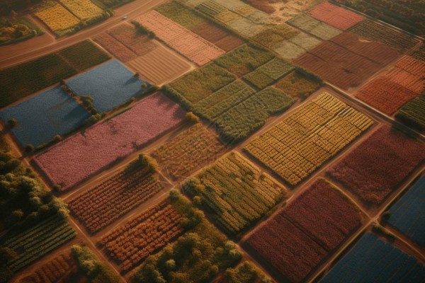 鸟瞰人工智能农业高清图片