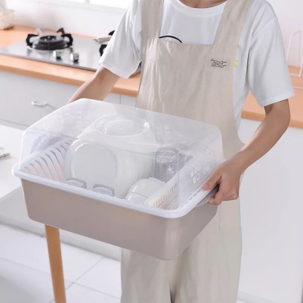 沥水碗架塑料厨房碗柜收纳箱碗筷餐具收纳盒放碗碟架置物架橱柜