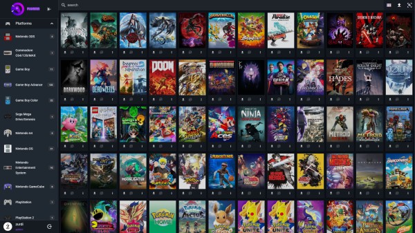 ROMM游戏画廊界面