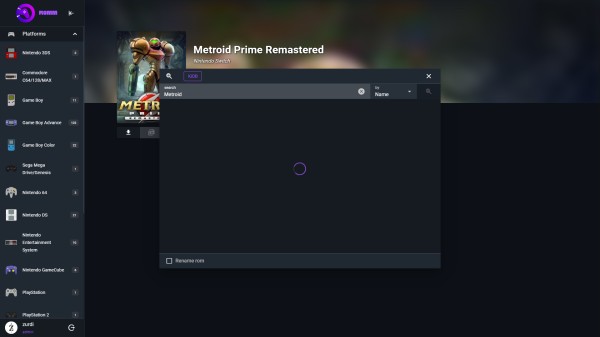 ROMM搜索功能界面