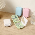 折叠翻盖三层八格小药盒大容量8格药盒旅行出差药盒分装盒分药盒