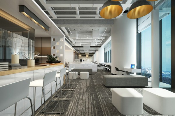 现代简约办公室装修效果图