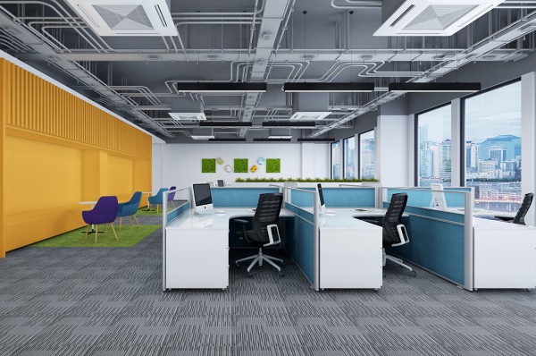 现代简约办公室装修效果图