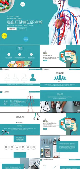 高血压健康知识宣教PPT模板