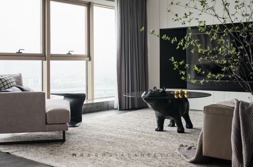 现代简约210㎡三居客厅装潢设计效果图