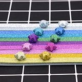 多色搭配许愿玻璃瓶星星条折纸包 新潮新品海军花香叠幸运星星纸