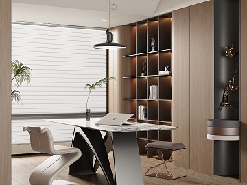 现代简约风格书房，打造舒适办公空间