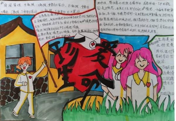 热爱生命阳光成长手抄报一等奖