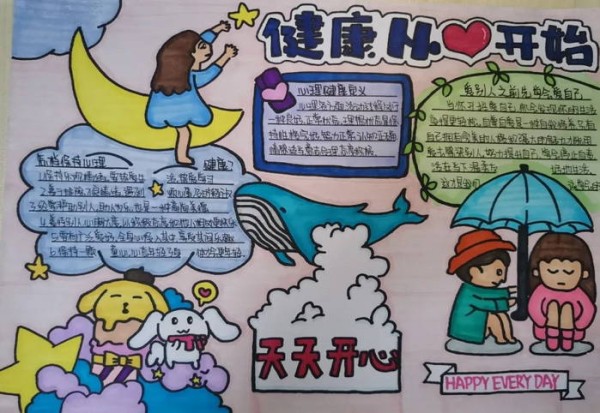 热爱生命阳光成长手抄报图片