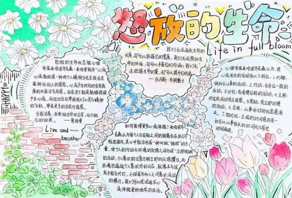 热爱生命阳光成长手抄报高中